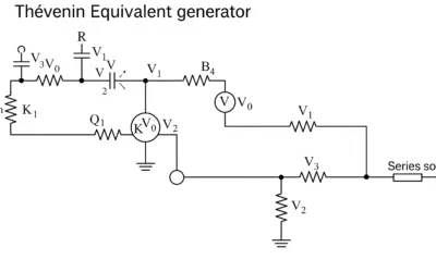 Trouver le générateur de Thévenin équivalent