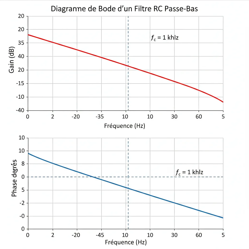 Diagramme de Bode d'un Filtre RC Passe-Bas - Exercice corrigé