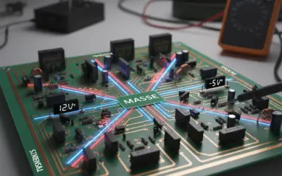 Potentiels et Tensions dans un Circuit avec Masse